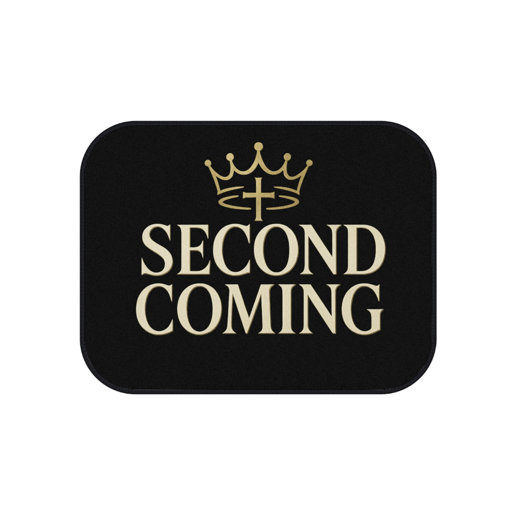 Second Coming Rear Car Mats — Religious Crown Design (2-Pack)