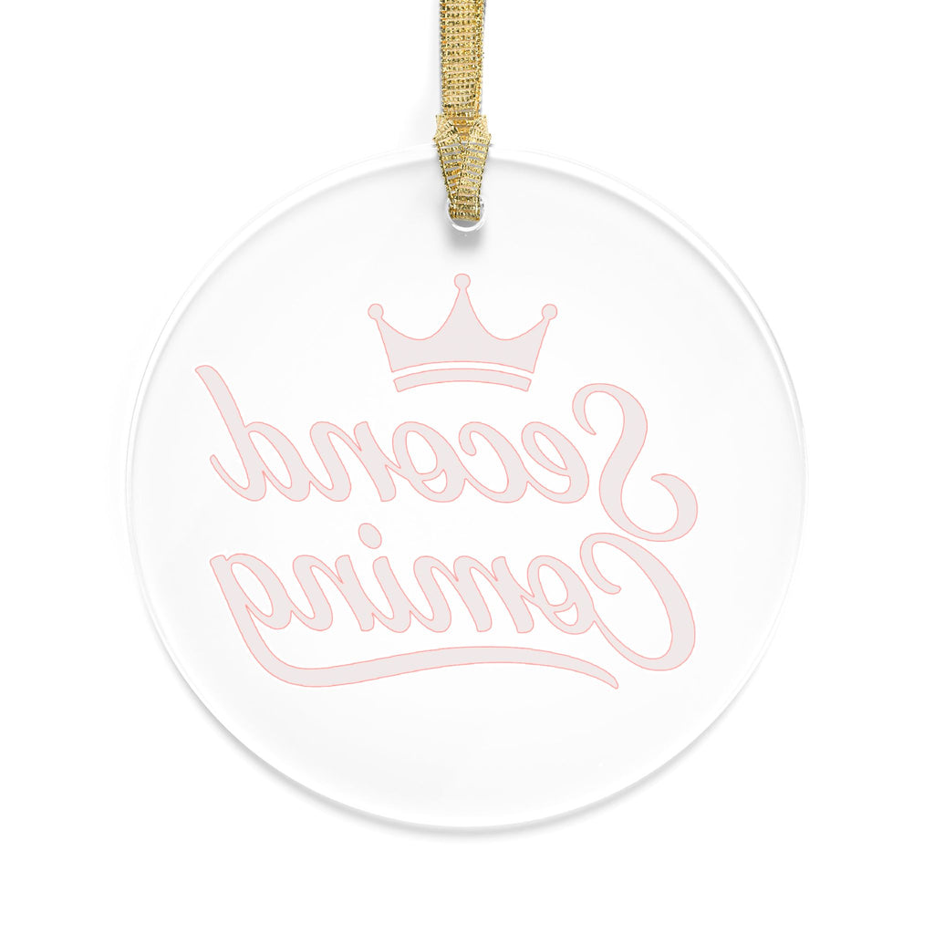 2nd Coming Red Acrylic Ornament — “Second Coming” Christmas Tree Decoration