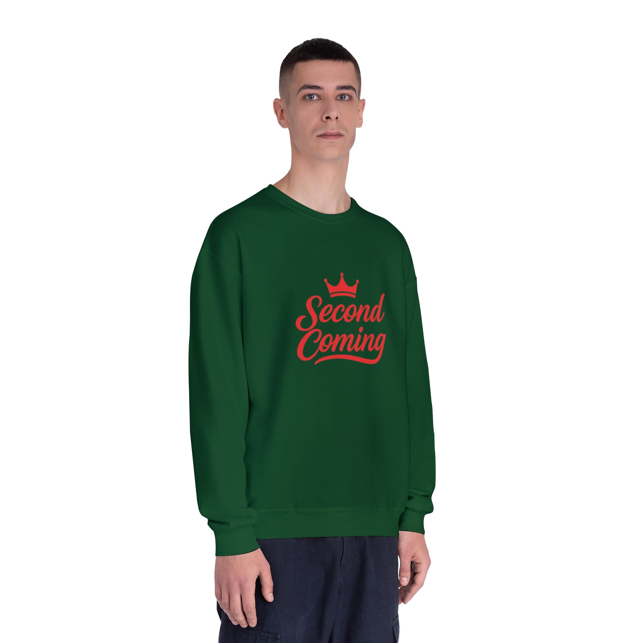 Second Coming Sweatshirt – Bold Script Crown Crewneck