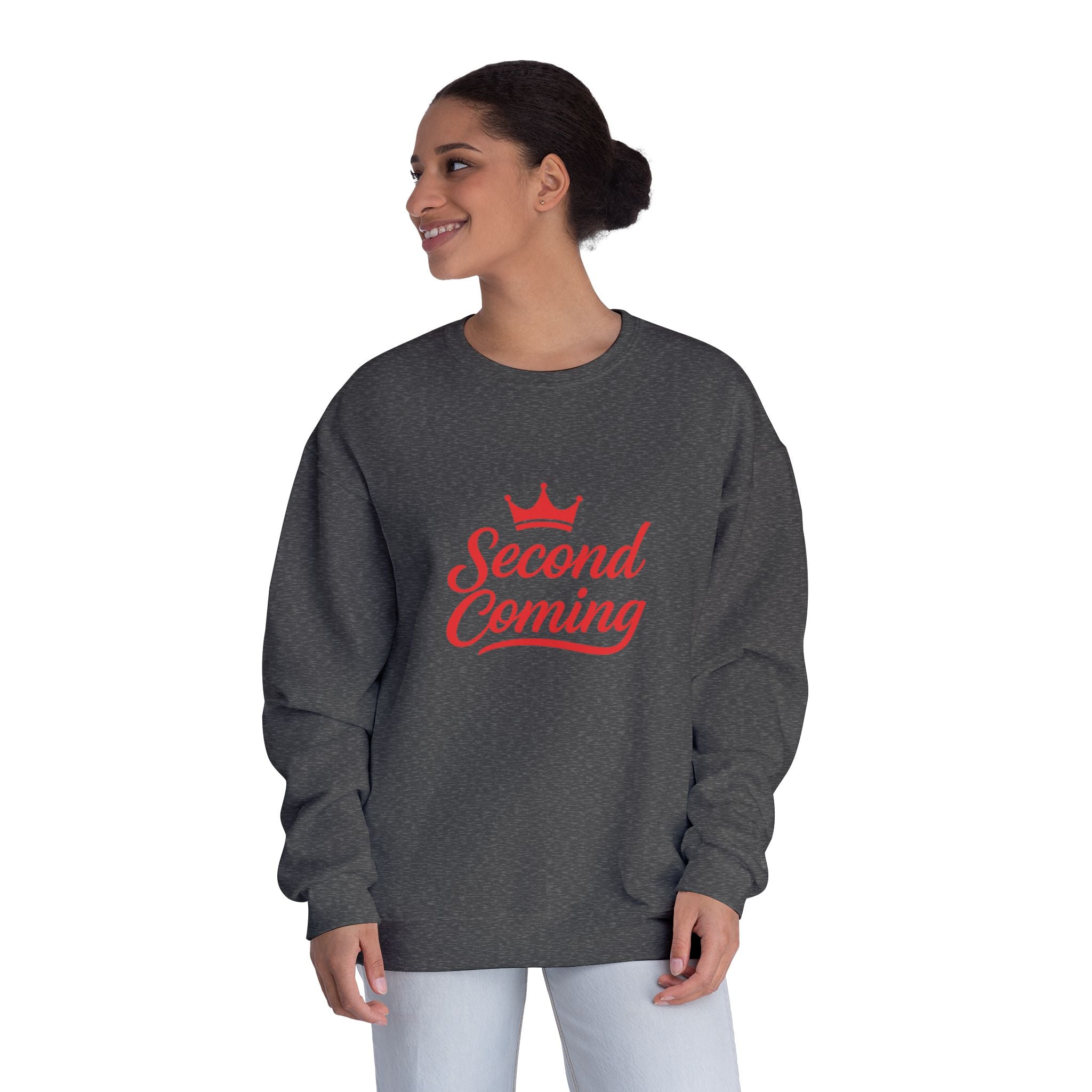 Second Coming Sweatshirt – Bold Script Crown Crewneck