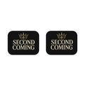 Second Coming Rear Car Mats — Religious Crown Design (2-Pack)