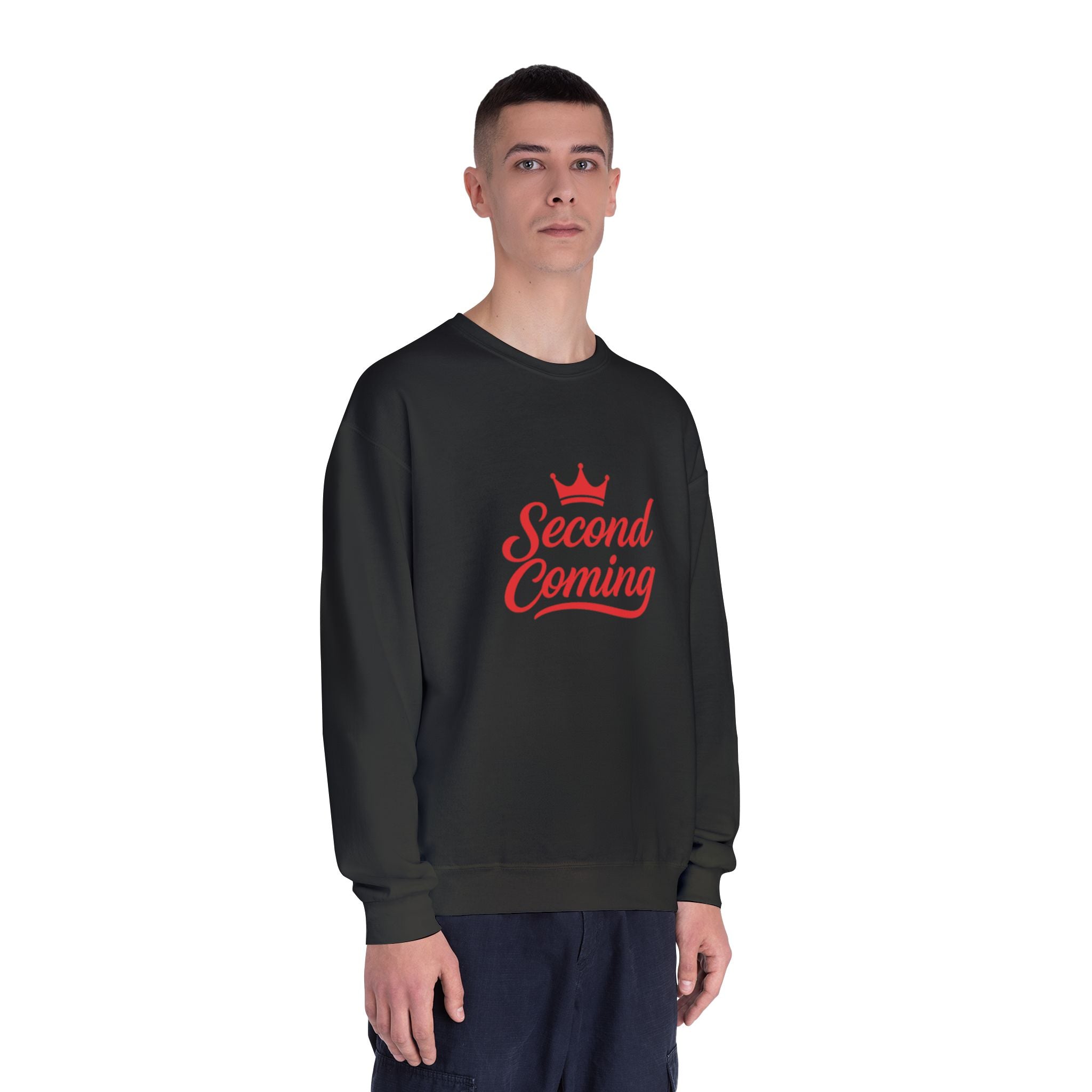 Second Coming Sweatshirt – Bold Script Crown Crewneck