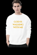 God is Walking With Me - Long Sleeve Crewneck Sweatshirt
