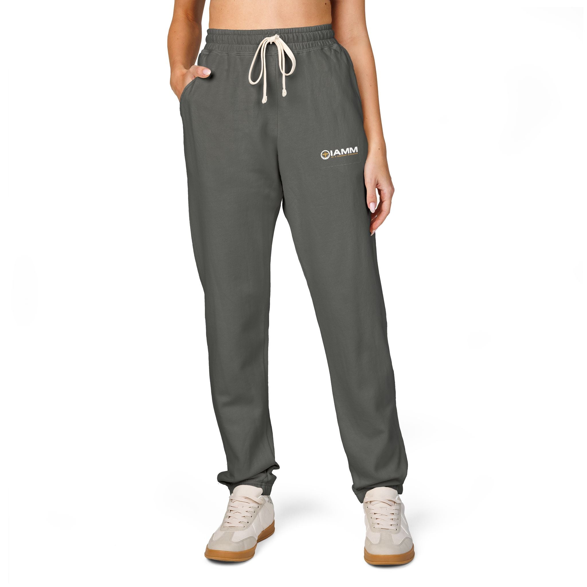 IAMM Fleece Sweatpants — Minimal Logo Joggers