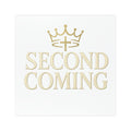 Second Coming Religious Car Magnet — Gold Crown & Cross Faith Decal