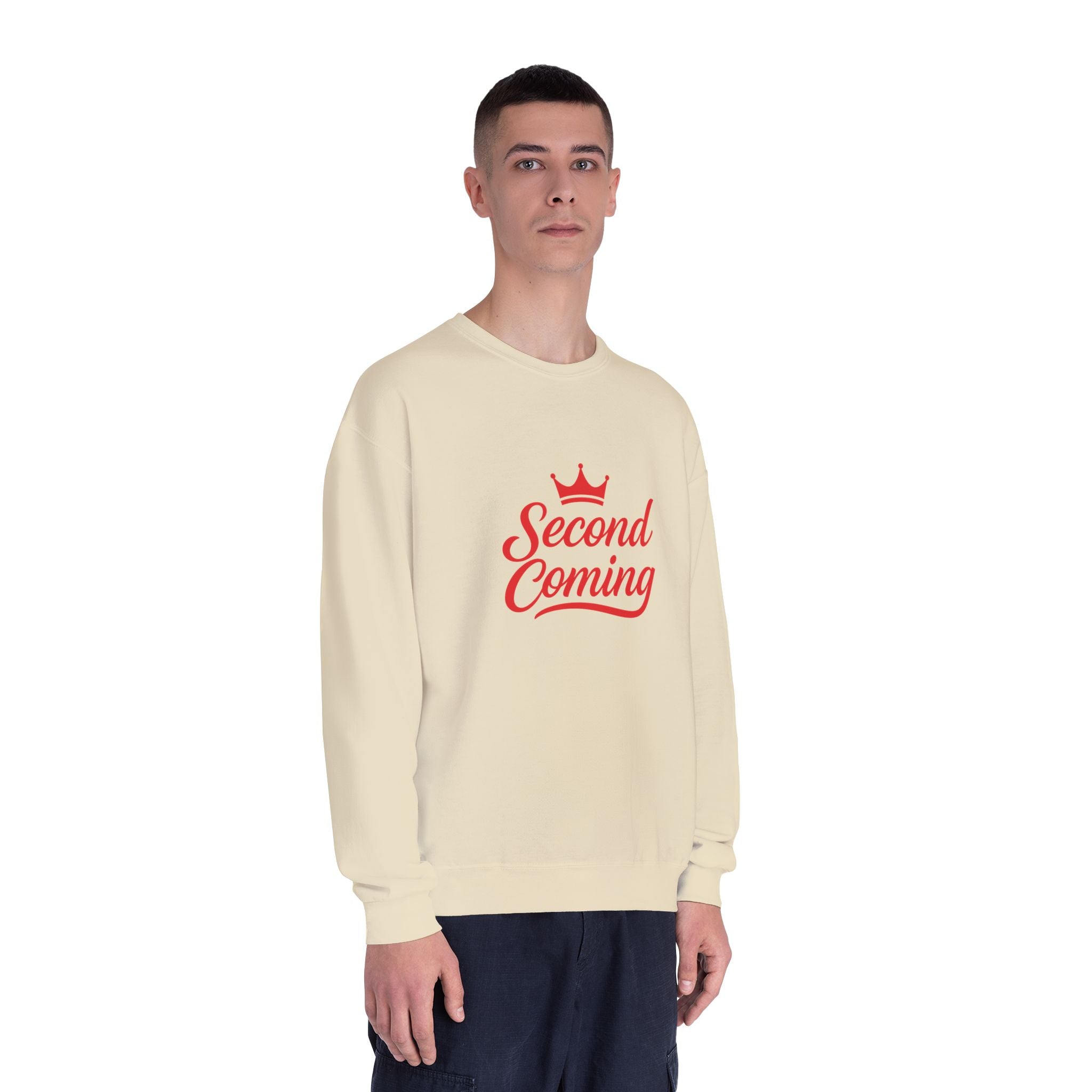 Second Coming Sweatshirt – Bold Script Crown Crewneck