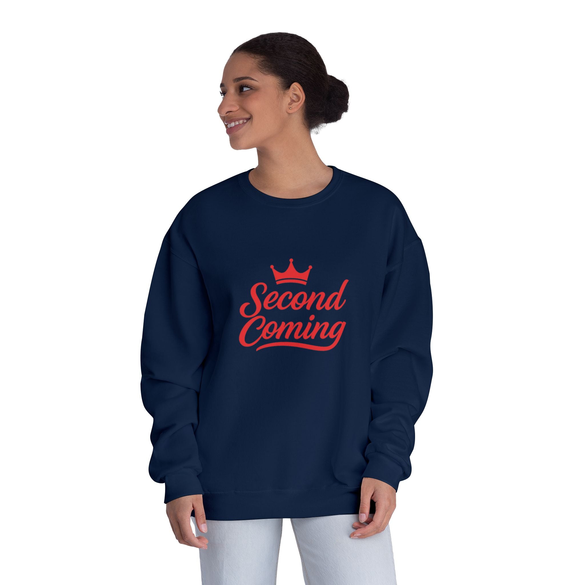 Second Coming Sweatshirt – Bold Script Crown Crewneck