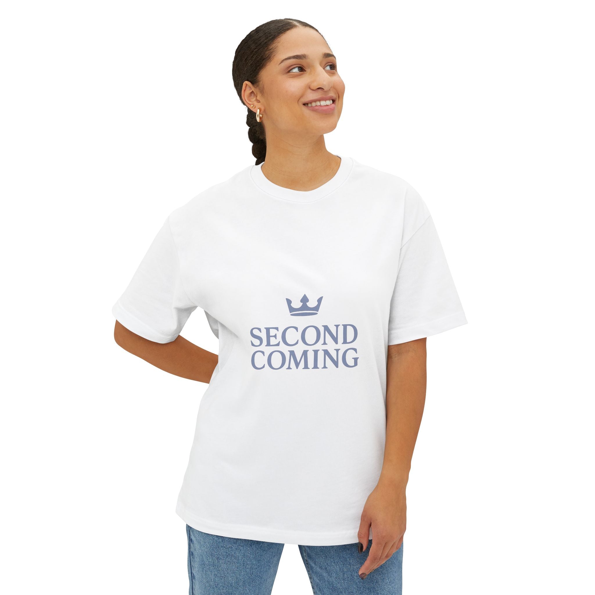 Unisex Oversized Boxy Tee - Second Coming Graphic T-Shirt