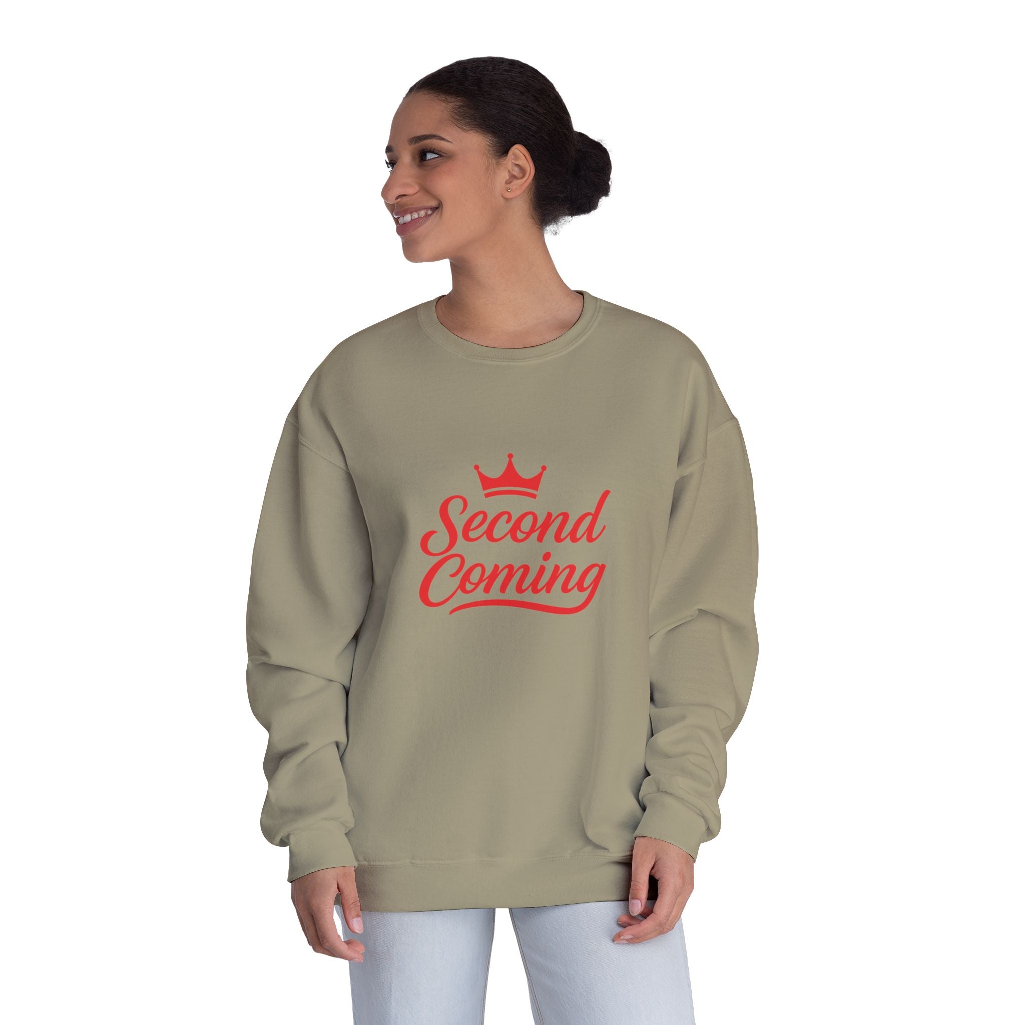 Second Coming Sweatshirt – Bold Script Crown Crewneck
