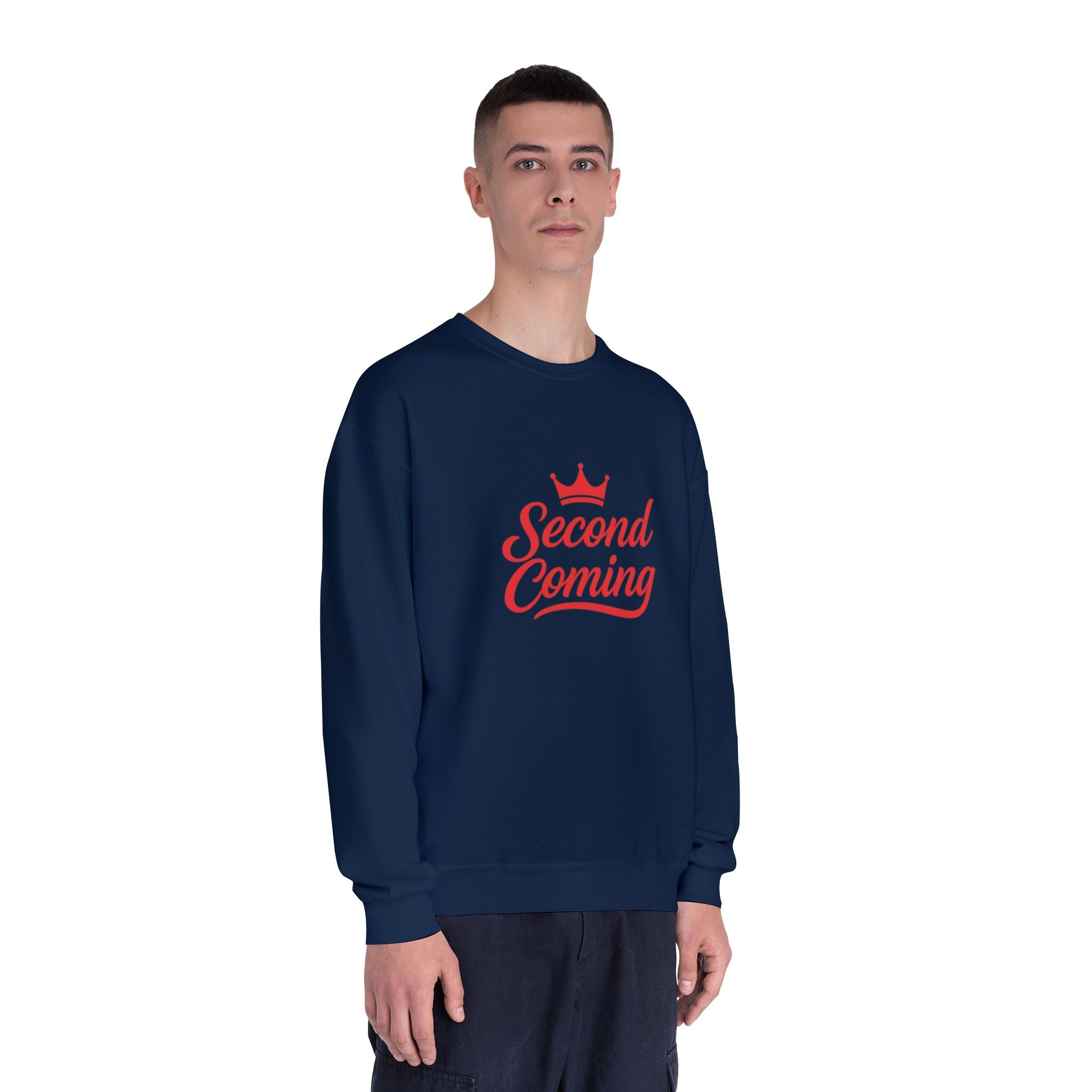 Second Coming Sweatshirt – Bold Script Crown Crewneck