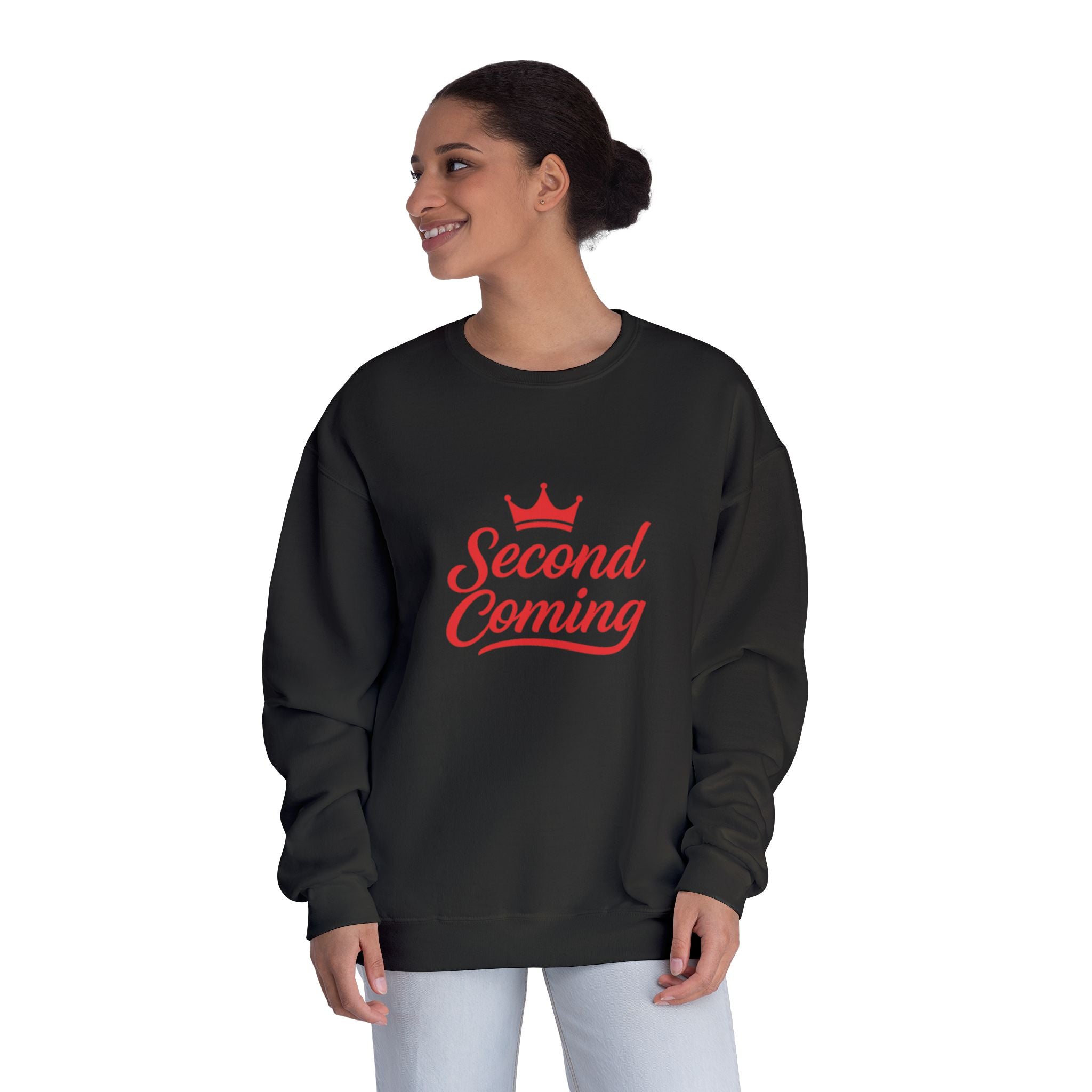 Second Coming Sweatshirt – Bold Script Crown Crewneck